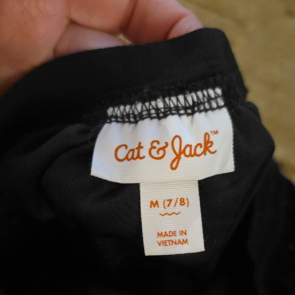 Cat & Jack Black Sparkle Velvet Skirt Size 7/8 - Picture 2 of 3